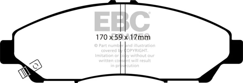EBC Ultimax2 Low Dust Street - Front Ultimax 2 Pad PN UD1280
