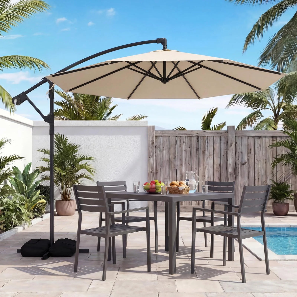 Tangkula 10ft Patio Umbrella with Base Included with 360 Degree Rotation - Product image 4