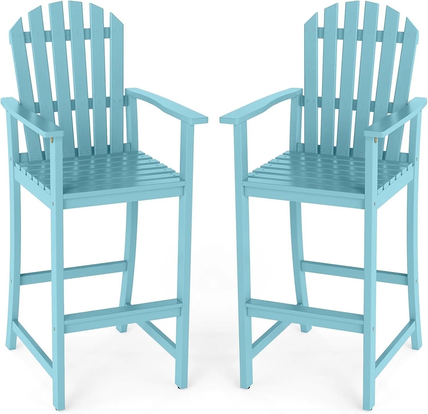 Tangkula Tall Adirondack Chair - Outdoor Acacia Wood Bar Stool with Back - Product image 13