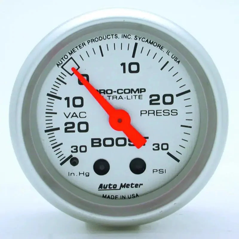 4303 Auto Meter Products Gauge Boost/ Vacuum 2-1/16 Inch