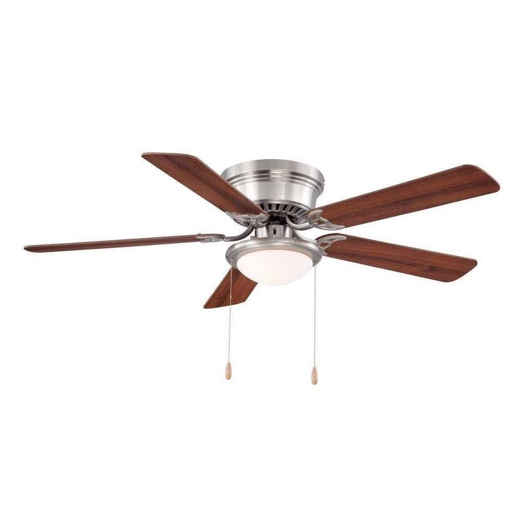 Hugger 52" LED Indoor Brushed Nickel Ceiling Fan with Light Kit - Product image 1