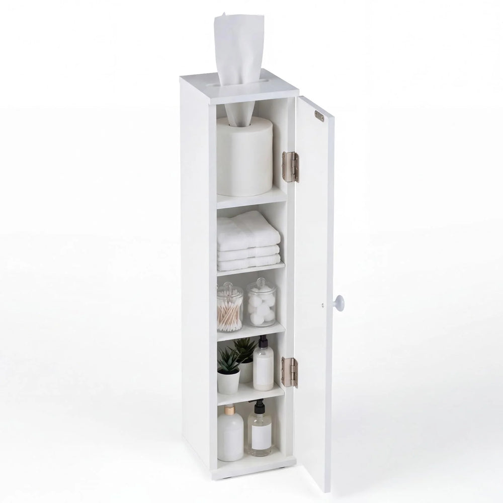 Tangkula Slim Bathroom Storage Cabinet with Door