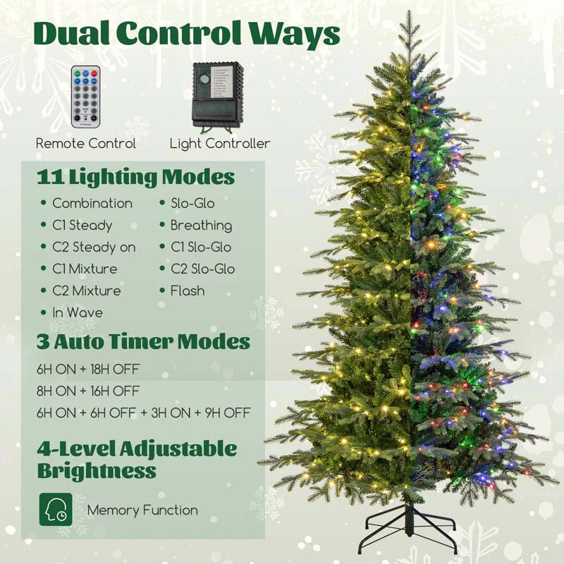 6/7.5/9 FT Pre-lit Artificial Christmas Tree with 260/380/560 Multicolor Lights - Product image 17