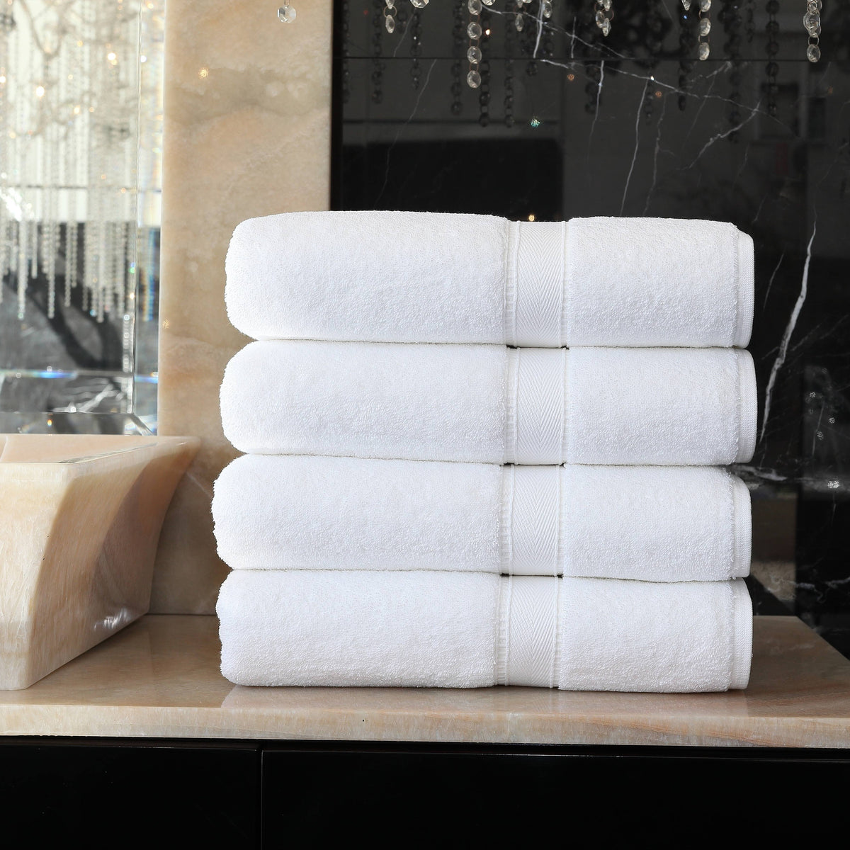 Luxury Hotel & Spa Collection 100% Turkish Cotton Bath Towels Set of 4 - Product image 1