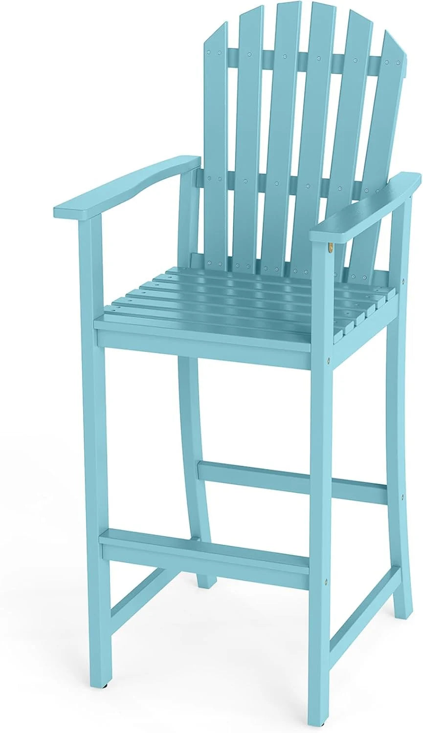 Tangkula Tall Adirondack Chair - Outdoor Acacia Wood Bar Stool with Back - Product image 12