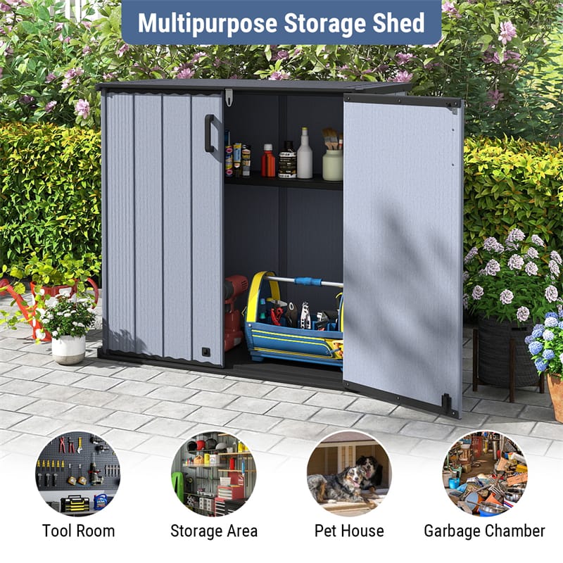 175 Gallon Outdoor Storage Shed, All-Weather Resin Patio Storage Box with Floor - Product image 18