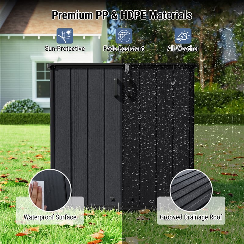 175 Gallon Outdoor Storage Shed, All-Weather Resin Patio Storage Box with Floor - Product image 9