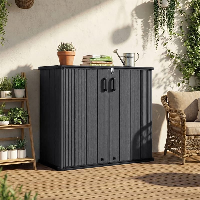 175 Gallon Outdoor Storage Shed, All-Weather Resin Patio Storage Box with Floor - Product image 3