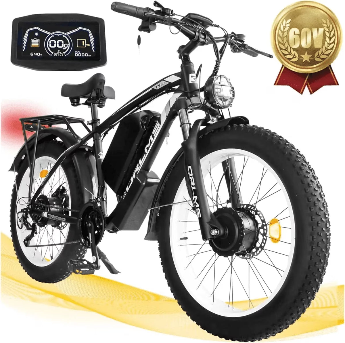 Peak 5000W - Electric - Bike for Adults - Men, Dual - Motor - Ebike 50MPH - Hunting - Ebike - Product image 1
