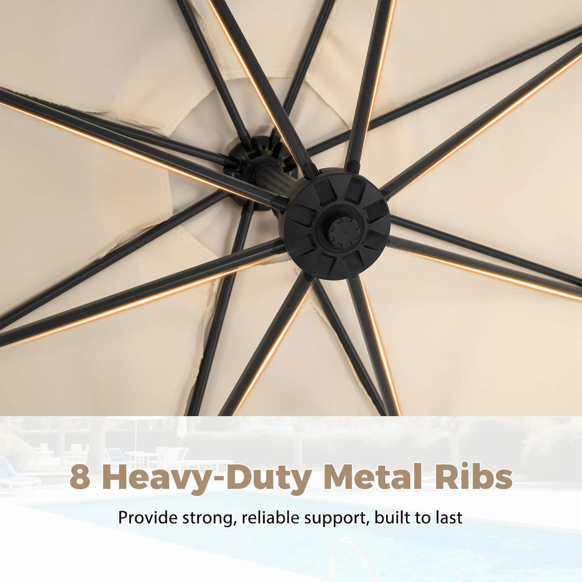 Tangkula 10ft Patio Umbrella with Base Included with 360 Degree Rotation - Product image 3