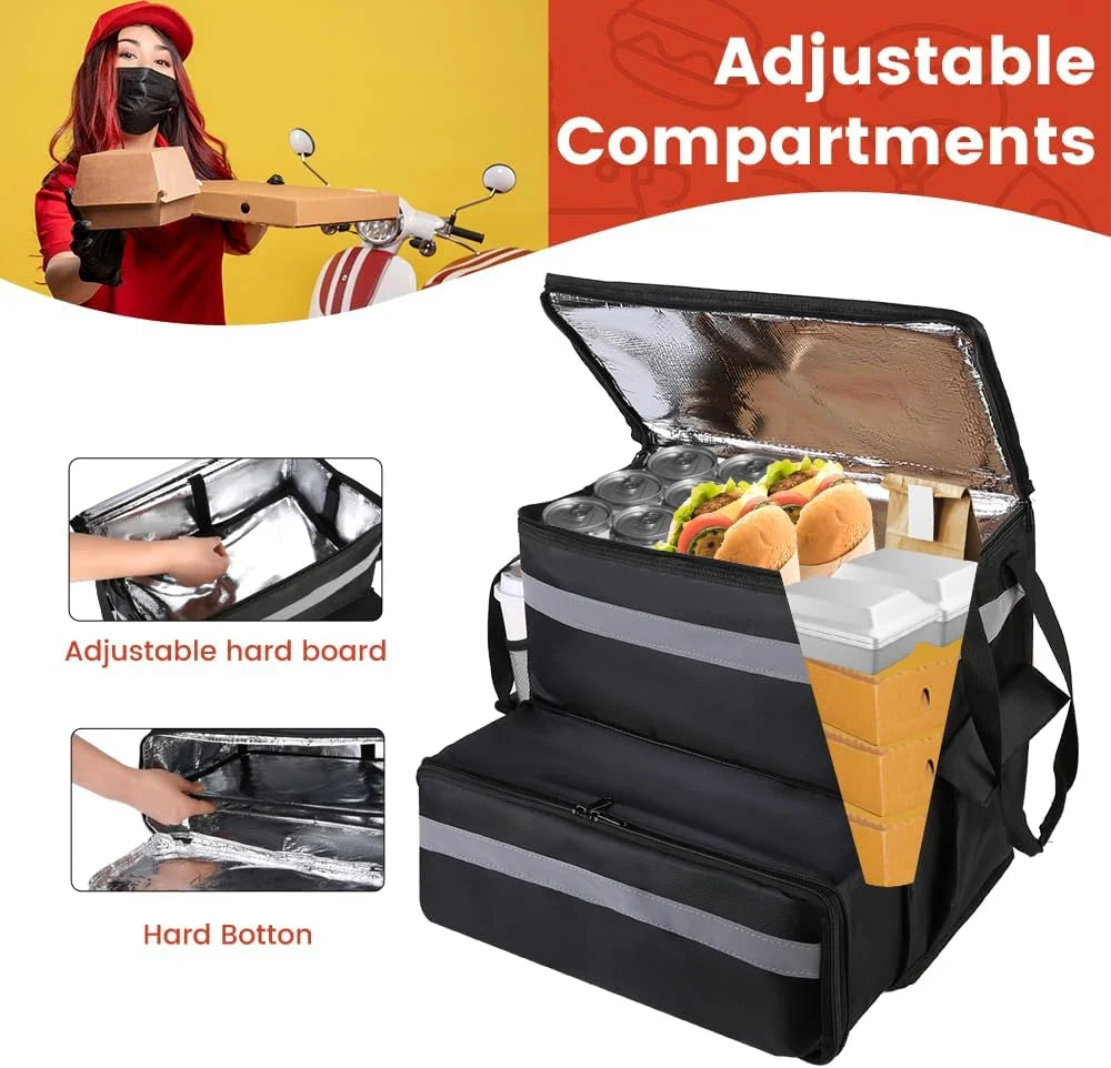 Large Insulated Food Delivery Bag, Expandable Cooler Backpack for Doordash Uber Eats - Product image 5