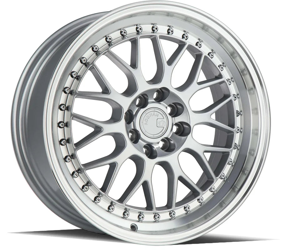 Aodhan AH02 17" 4x100/114.3 Silver w/ Machined Lip