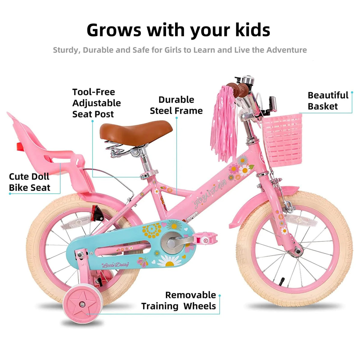 Little Daisy 14 inch children's bicycle for girls -