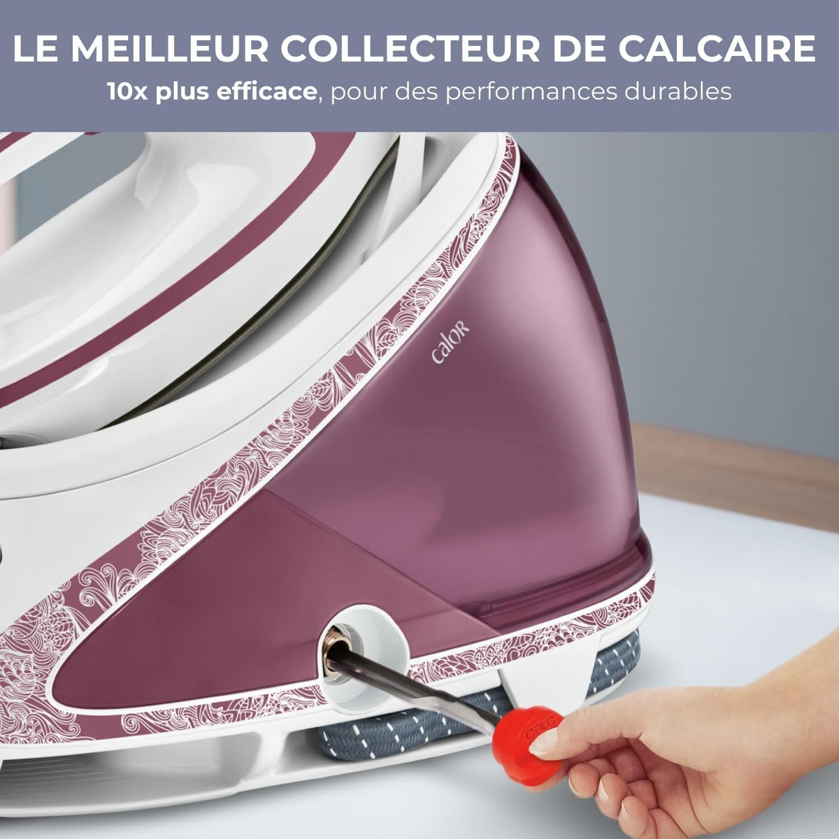 Calor Pro Express Ultimate Steam Generator, High Pressure, 7.3 bars, Pressing Function 490 g/min, Limescale collector, Made in France GV9560C0