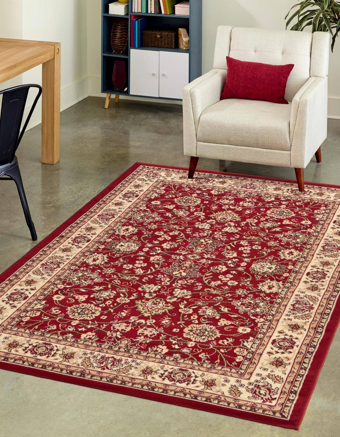 Unique Loom Washington Sialk Hill Area Rug - 5' x 8' Burgundy