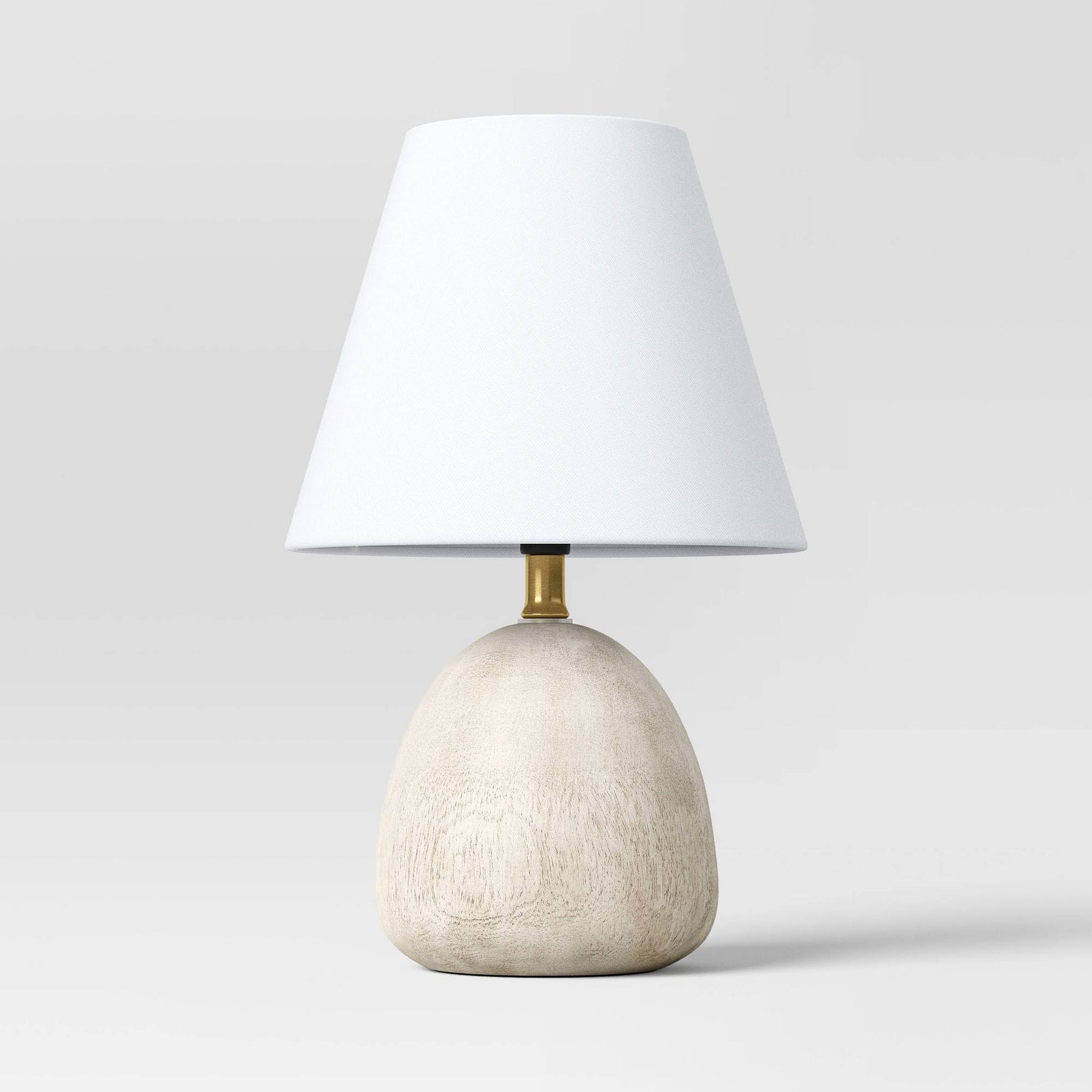 Faux Wood Mini Table Lamp White - Threshold - Product image 1