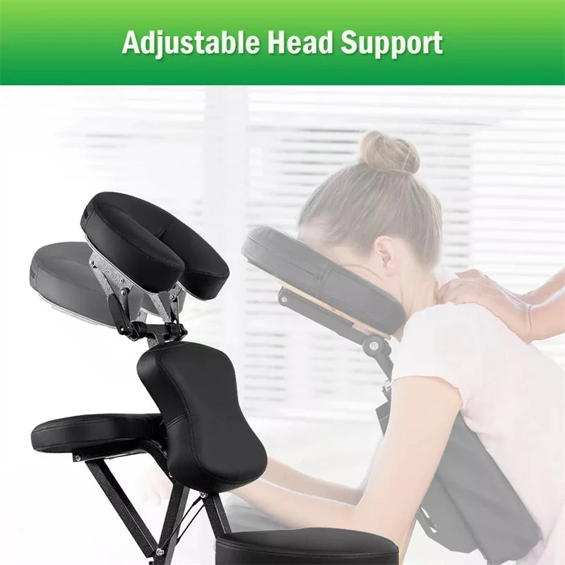 Portable Lightweight Massage Chair, PU Leather Tattoo Spa Chair with Thickened Sponge & Carrying Bag - Product image 7