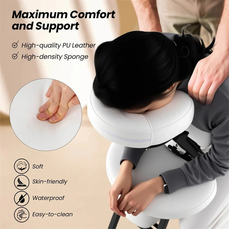 Portable Lightweight Massage Chair, PU Leather Tattoo Spa Chair with Thickened Sponge & Carrying Bag - Product image 17
