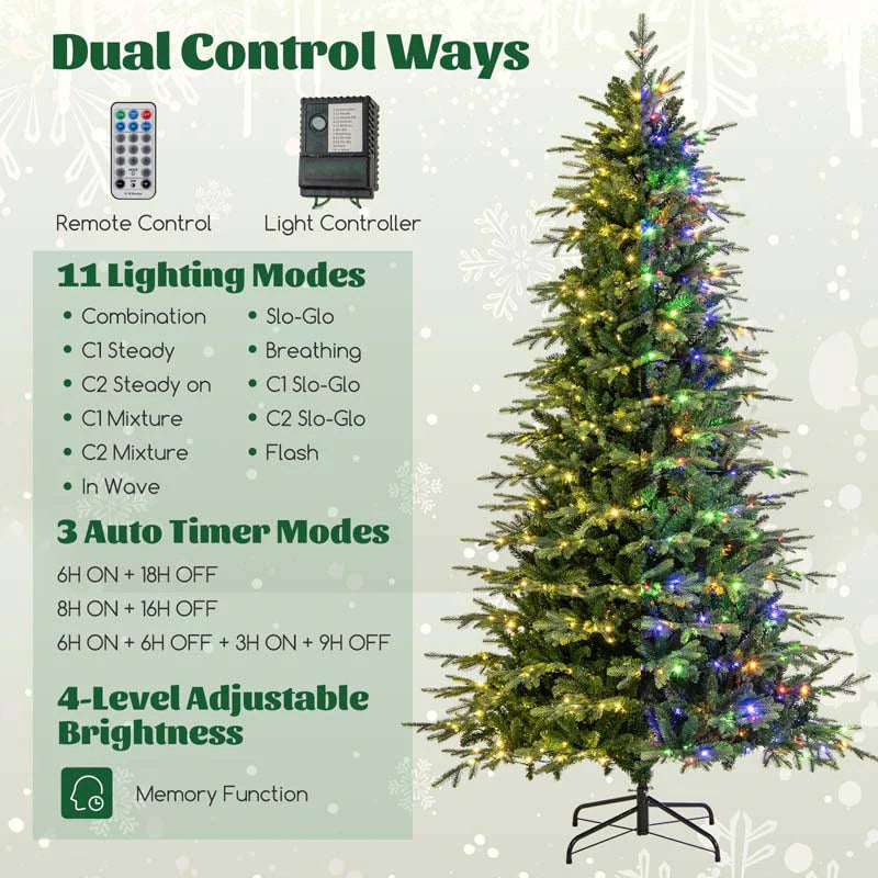 6/7.5/9 FT Pre-lit Artificial Christmas Tree with 260/380/560 Multicolor Lights - Product image 28