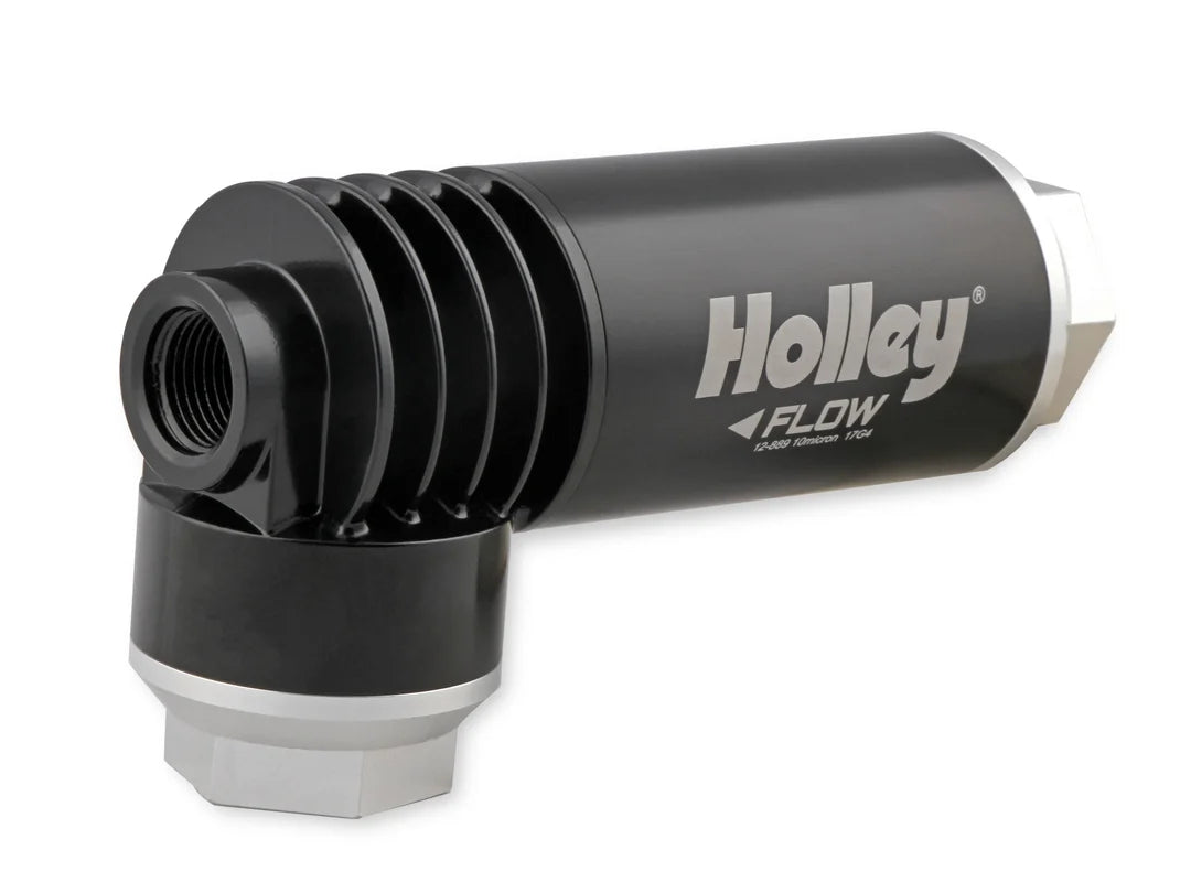 Holley Billet Fuel Filter / Regulator Unit, 10 Micron 8AN Ports
