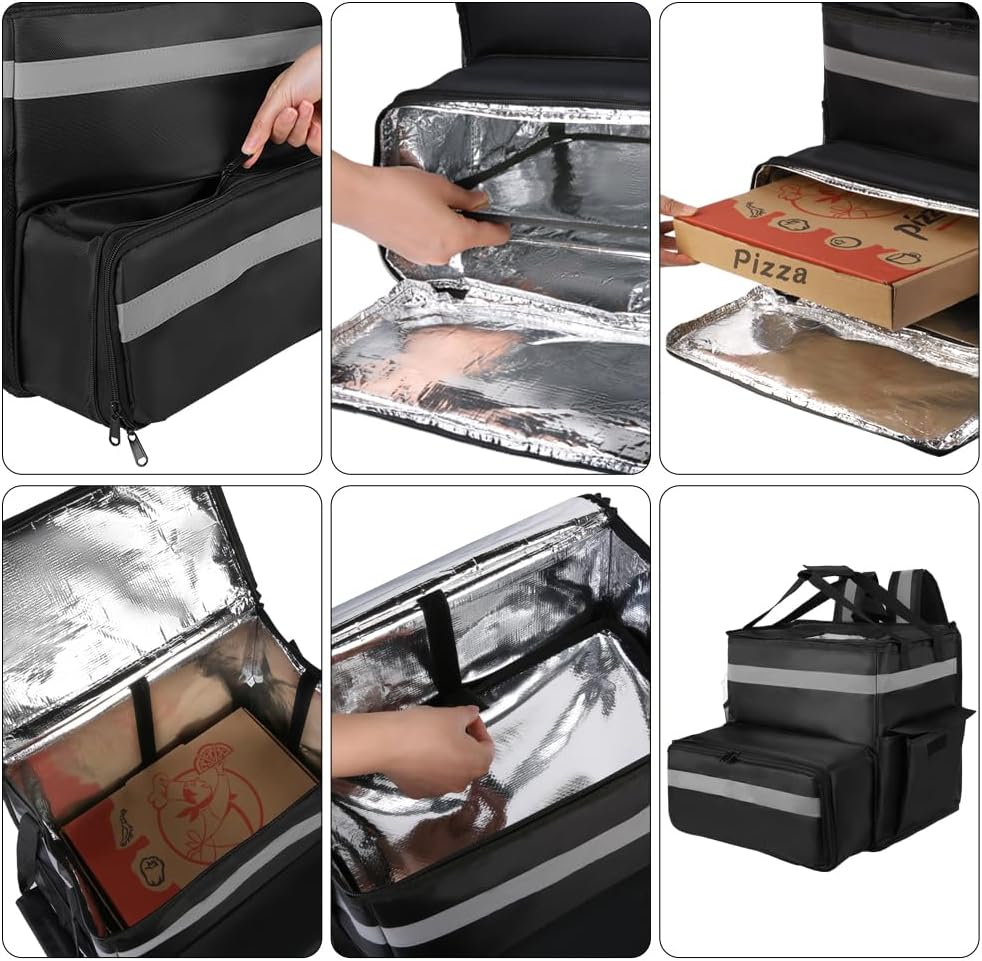 Large Insulated Food Delivery Bag, Expandable Cooler Backpack for Doordash Uber Eats - Product image 7