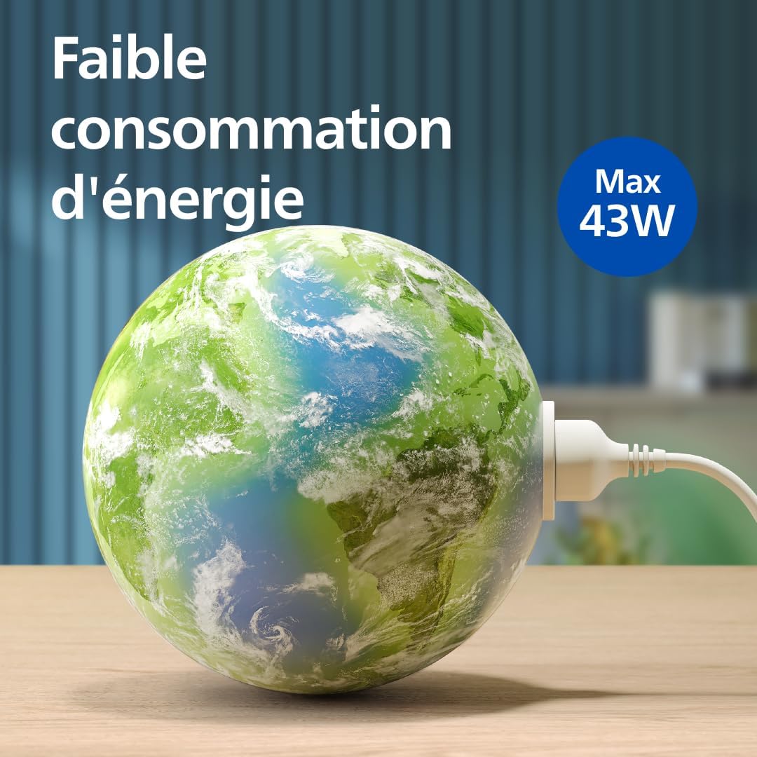 Philips 3400 Series 2 in 1 Air Purifier and Humidifier, NanoProtect HEPA Filter + Activated Carbon Filter, Hygienic Humidification, CADR 300 m³/h, Humidification Rate 650 ml/h (AC3421/13)