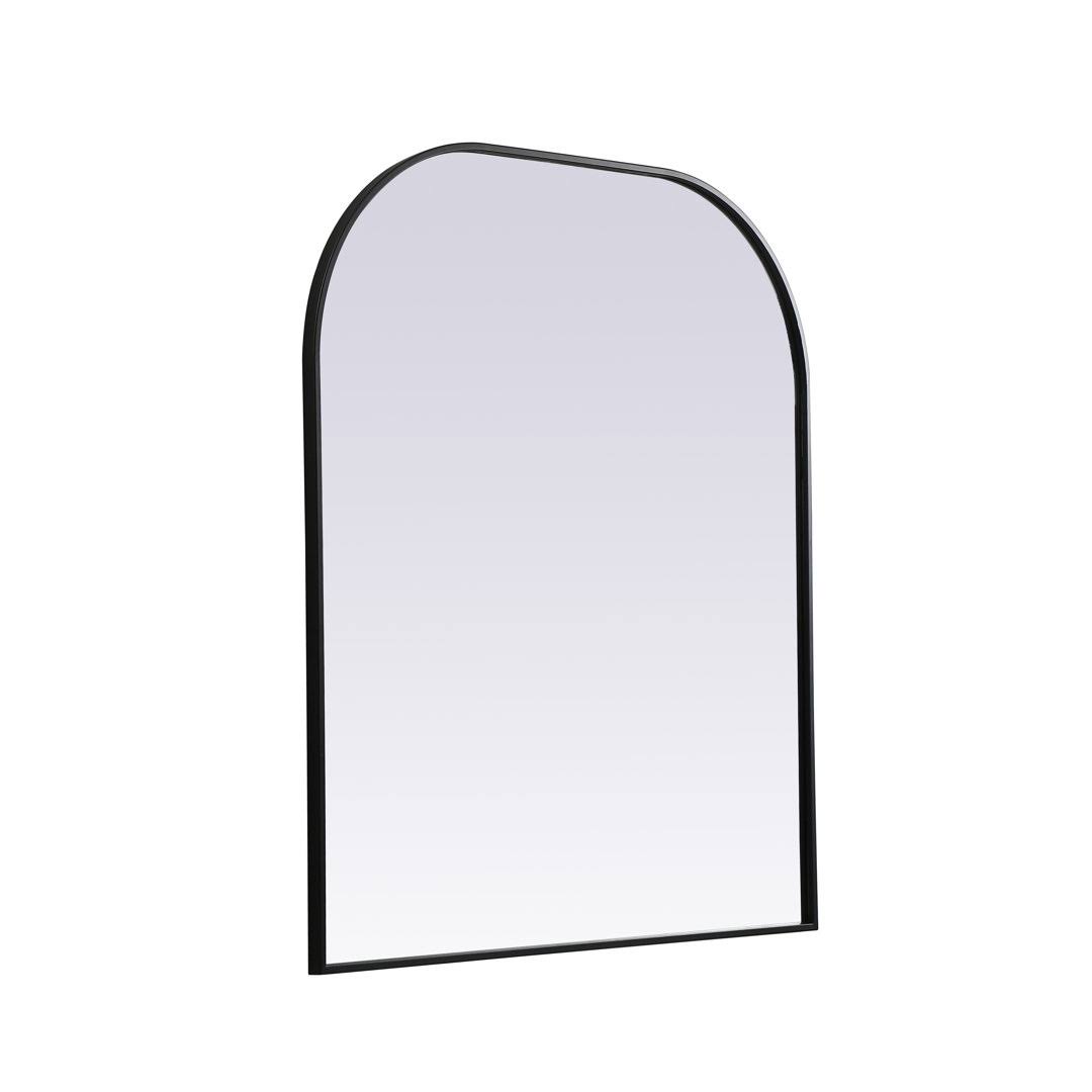 Sabine Metal Wide Arch Wall Mirror Finish: Black, Size: 42" x 36" - Product image 1