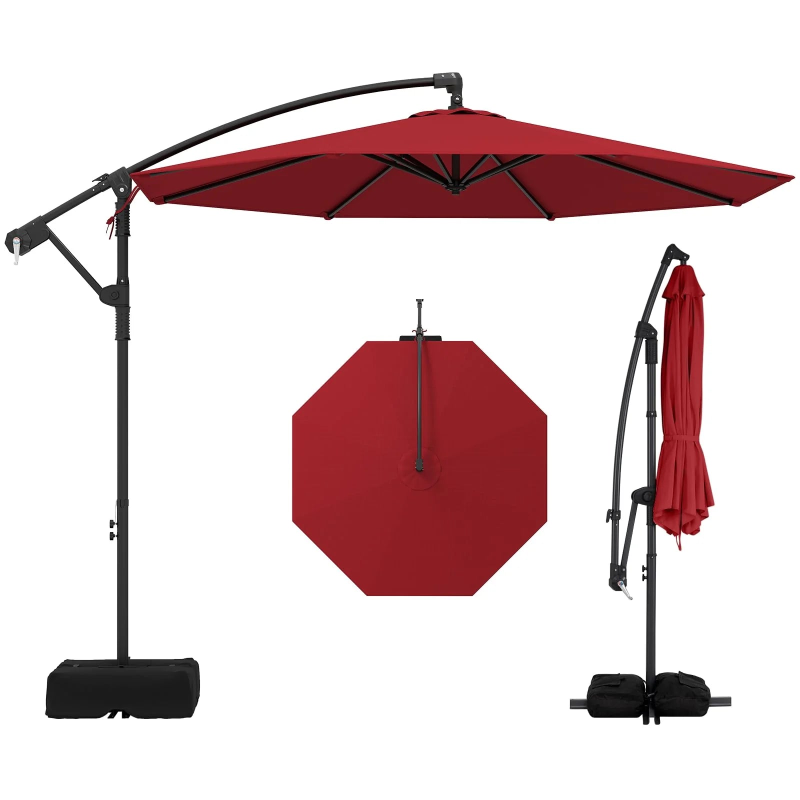 Tangkula 10ft Patio Umbrella with Base Included with 360 Degree Rotation - Product image 13