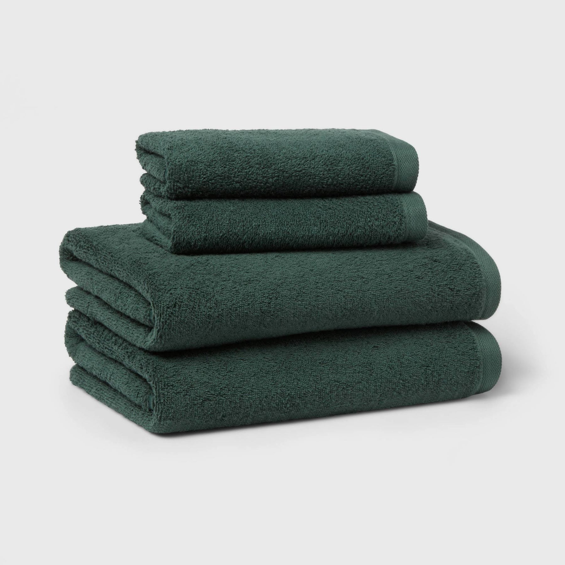 4pc Antimicrobial Assorted Bath and Hand Towel Set Dark Green - Room Essentials - Product image 1