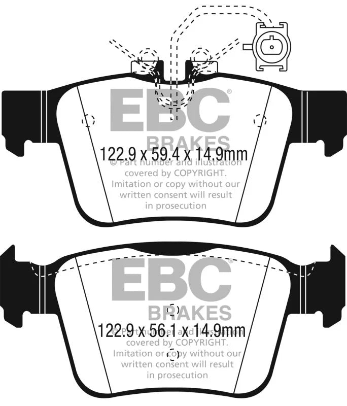 EBC Ultimax2 Low Dust Street - Rear Ultimax Pad PN UD1989