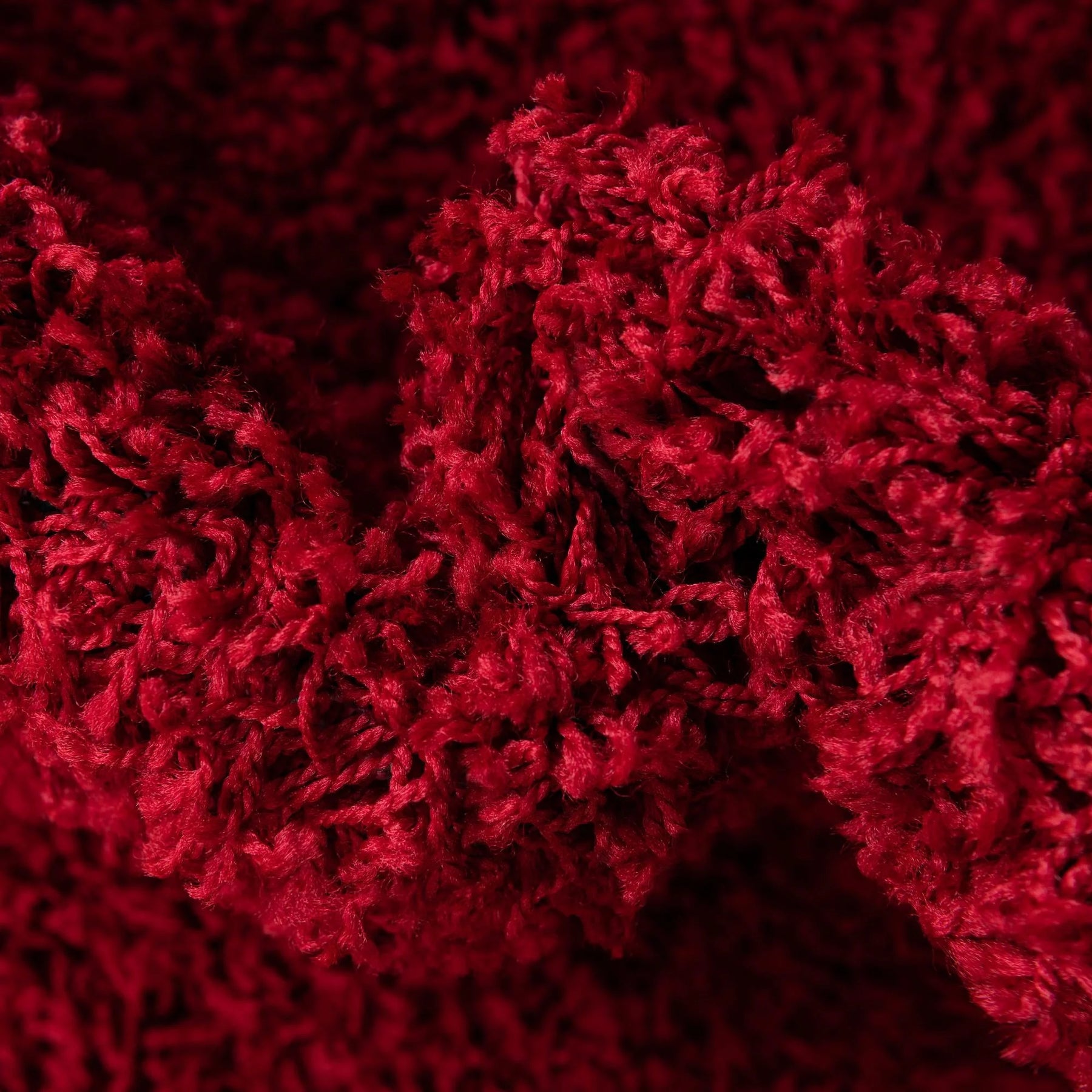 Rugs.com Solid Shag Collection Rug - 13 Ft Runner Cherry Red Shag Rug Perfect for Hallways, Entryways - Product image 7