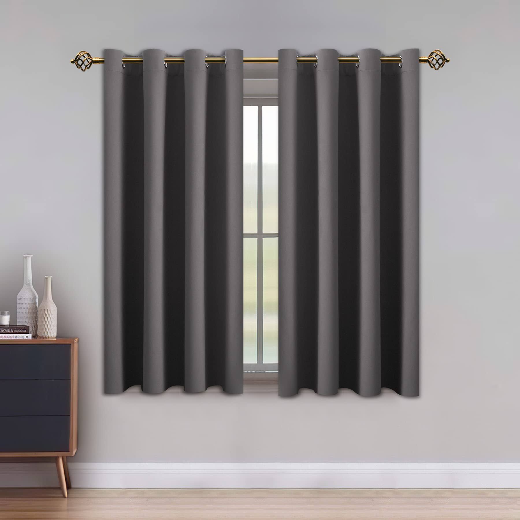 LUSHLEAF Blackout Curtains for Bedroom, Solid Thermal Insulated with Grommet Noise Reduction Window Drapes - Product image 1