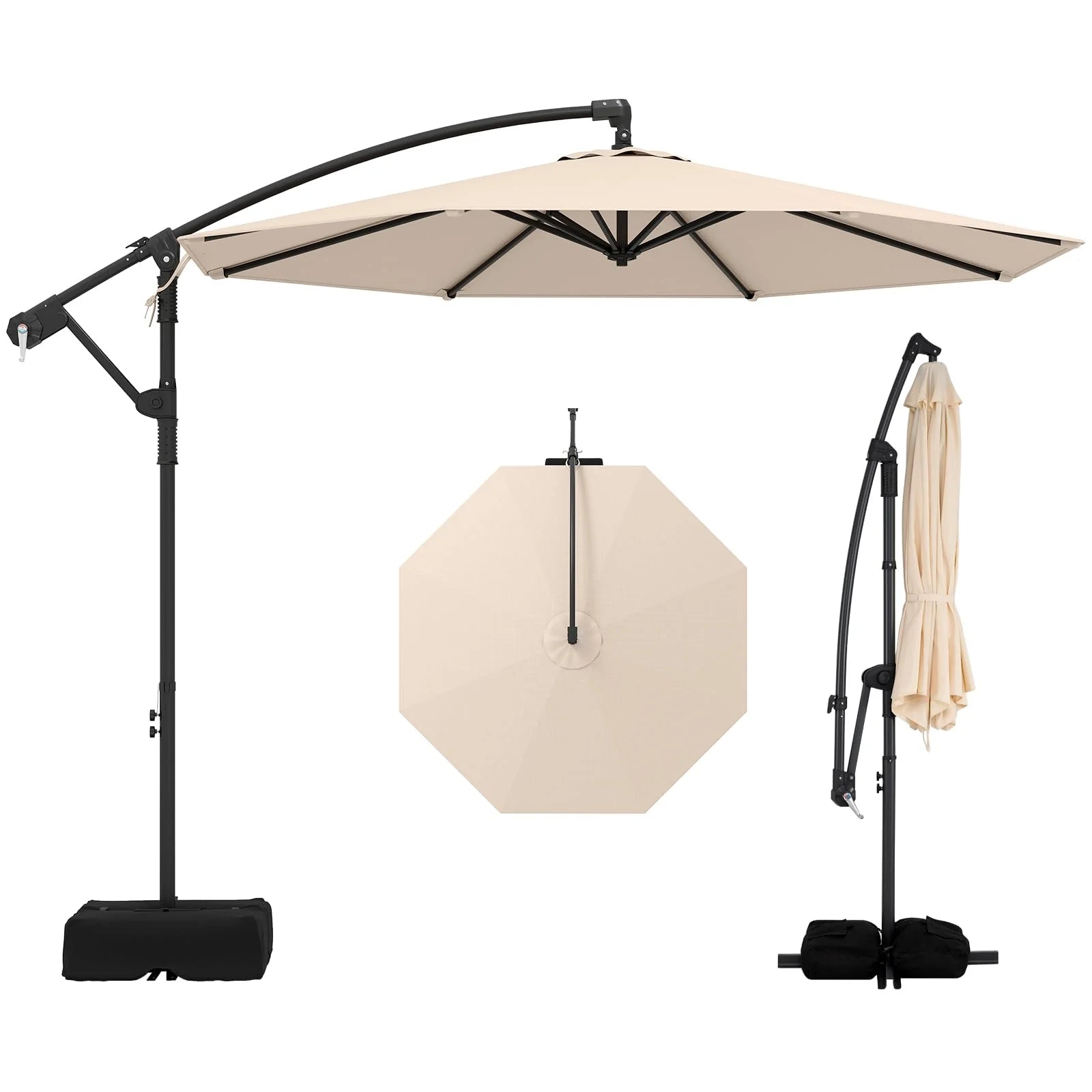 Tangkula 10ft Patio Umbrella with Base Included with 360 Degree Rotation - Product image 1