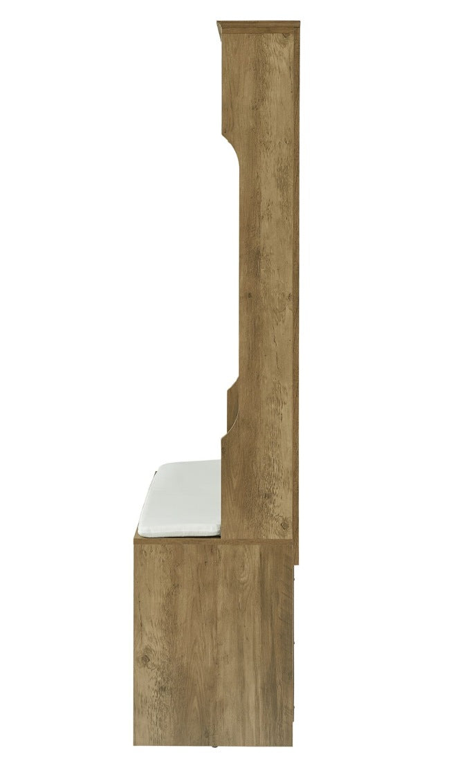 Entryway Hall Tree with Storage Bench, Wooden Coat Rack with Sponge Pad and 4 Dual Hooks - Product image 6
