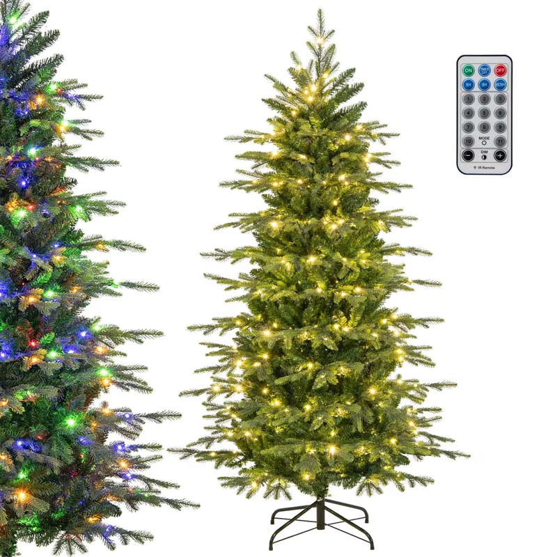 6/7.5/9 FT Pre-lit Artificial Christmas Tree with 260/380/560 Multicolor Lights, 714/1162/1770 Branch Tips - Product image 1