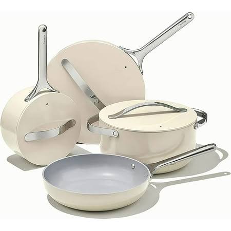 Caraway Nonstick Ceramic Cookware Set (12 Piece) Pots Pans Lids and Kitchen Storage - Product image 1