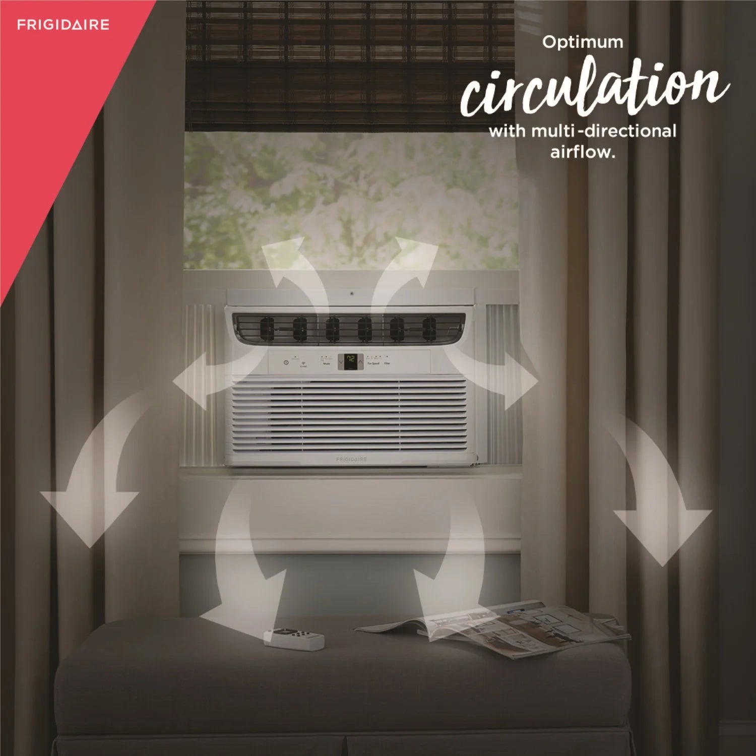 Frigidaire 8, 000 BTU 350 Sq Ft Window Air Conditioner with Remote in White, FHWC083TB1 - Product image 3