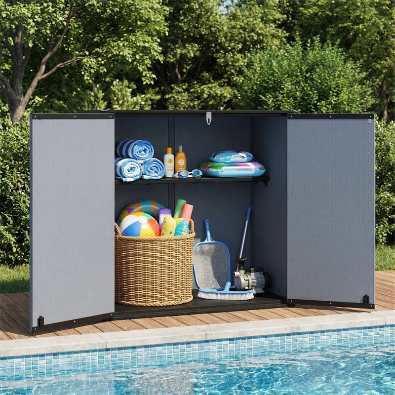 175 Gallon Outdoor Storage Shed, All-Weather Resin Patio Storage Box with Floor - Product image 22