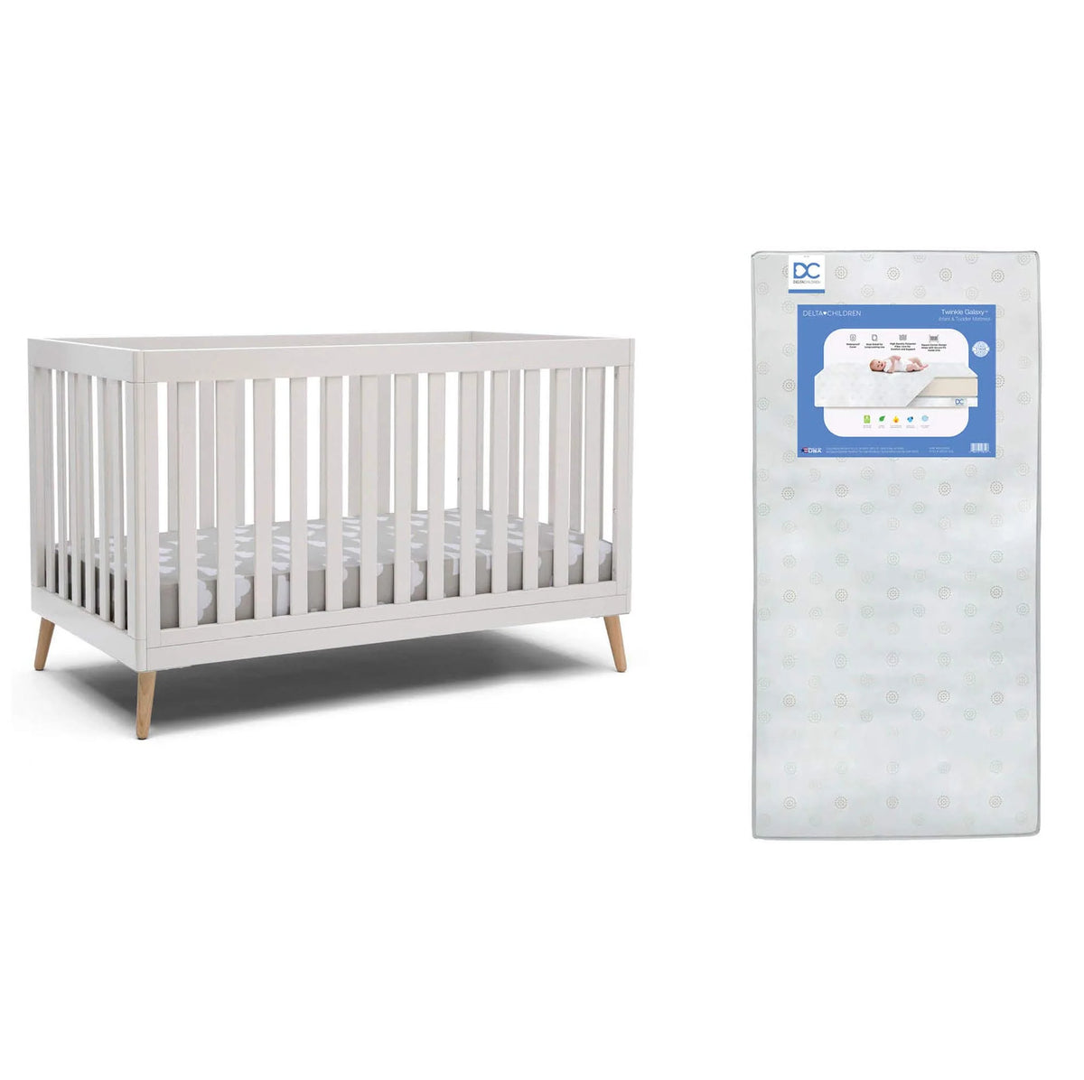 Essex 4-in-1 Convertible Baby Crib with Toddler Mattress - Product image 2