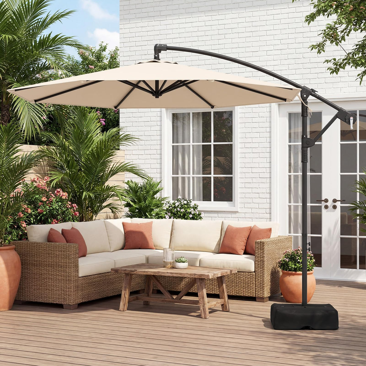 Tangkula 10ft Patio Umbrella with Base Included with 360 Degree Rotation - Product image 9