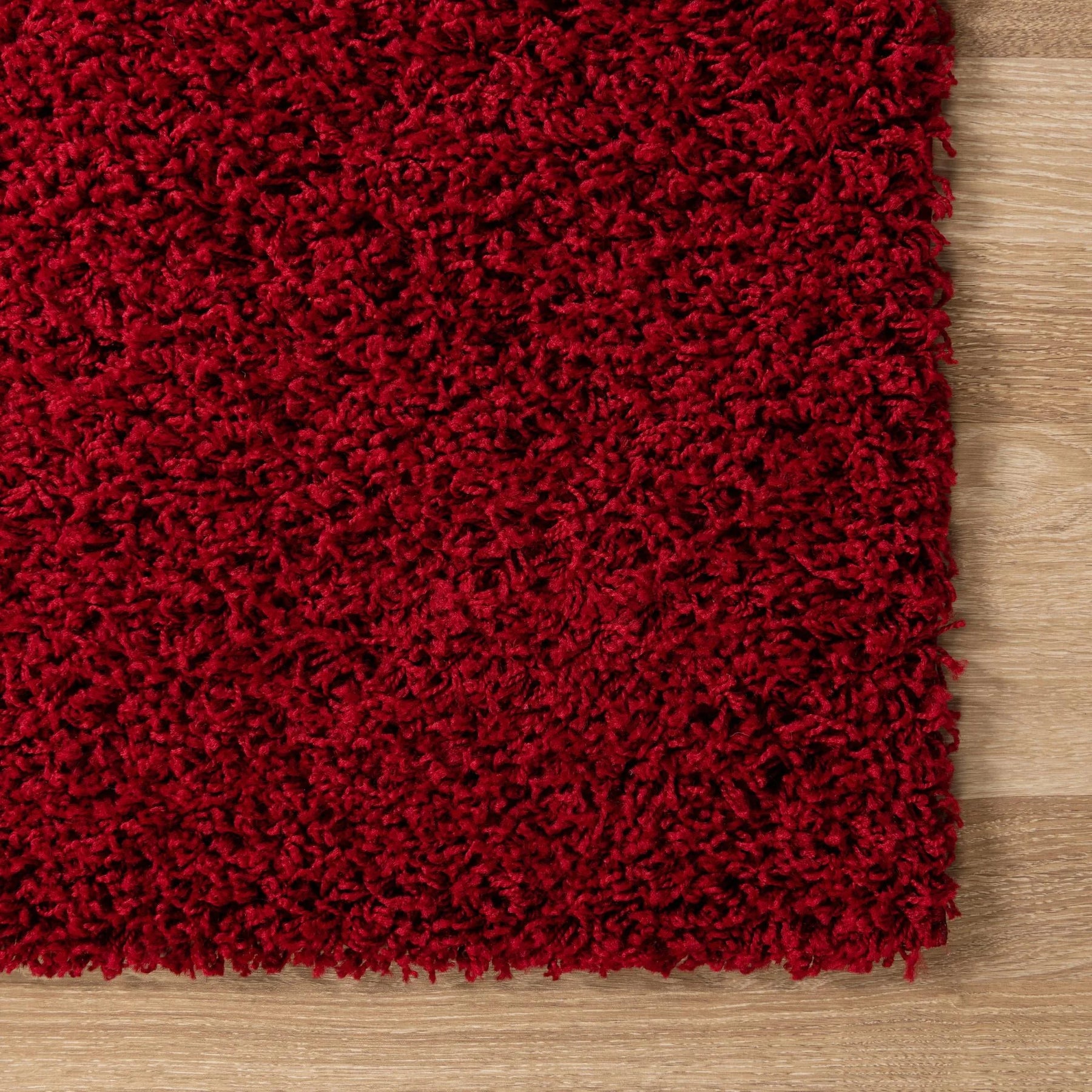 Rugs.com Solid Shag Collection Rug - 13 Ft Runner Cherry Red Shag Rug Perfect for Hallways, Entryways - Product image 6