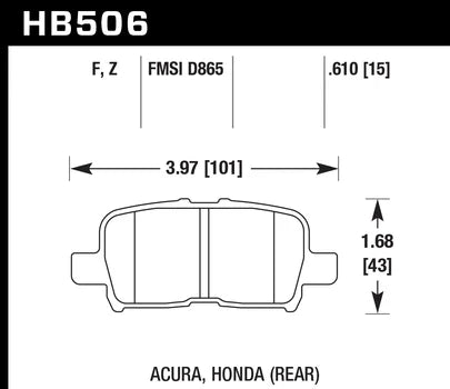 Hawk Performance HB506 Series Brake Pad