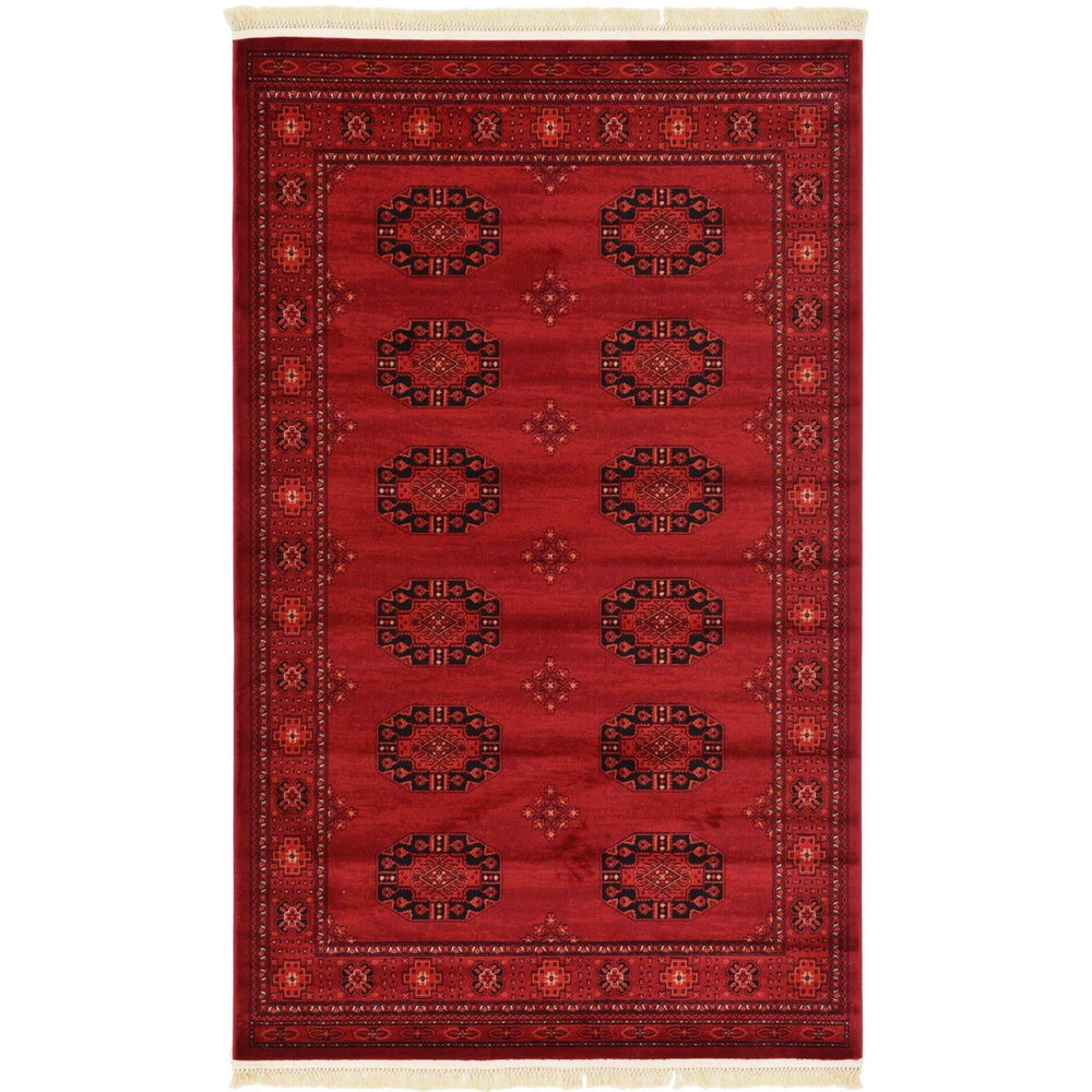 Unique Loom Cleveland Tekke Area Rug - 5' x 8' Red