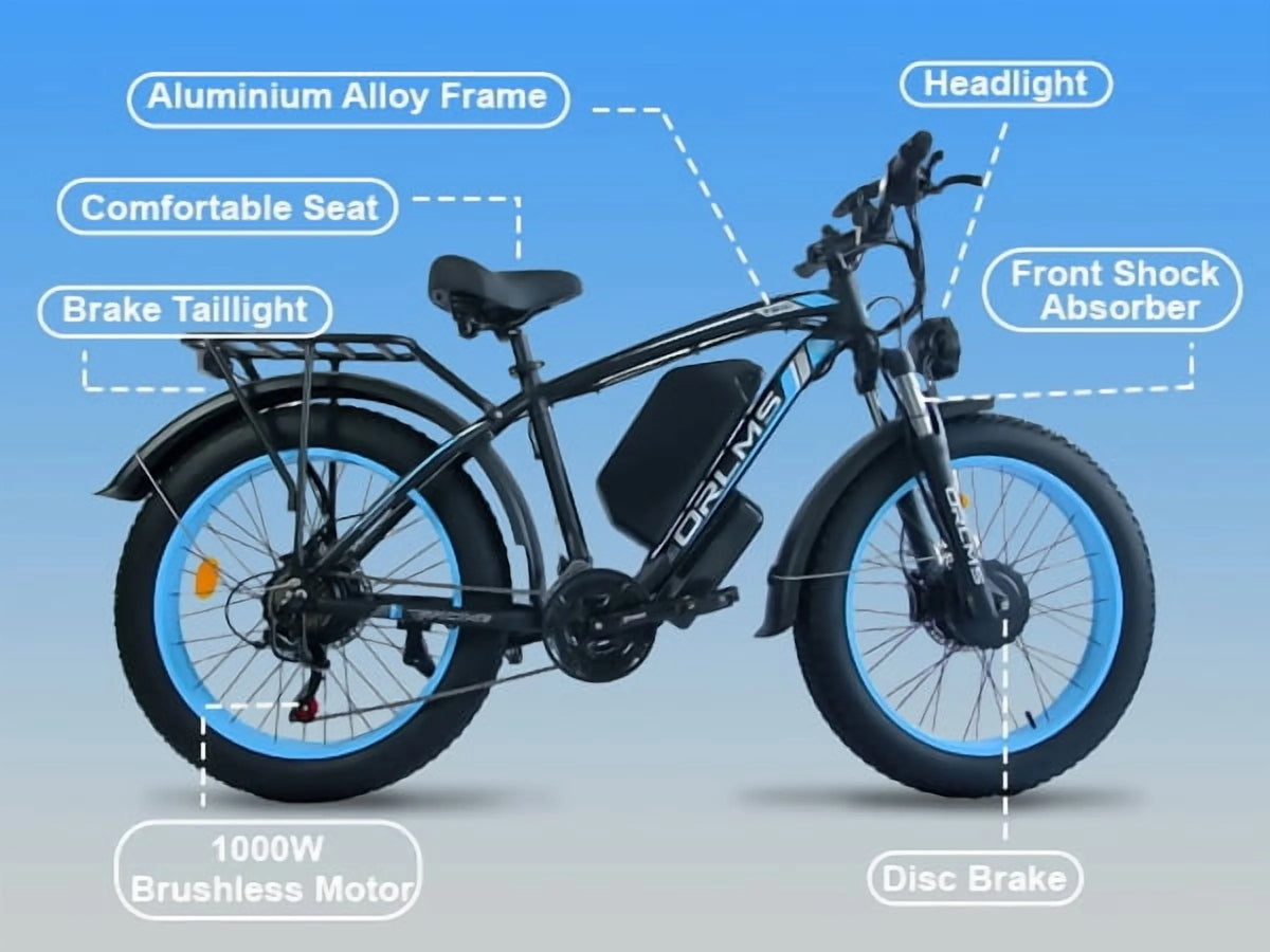 Peak 5000W - Electric - Bike for Adults - Men, Dual - Motor - Ebike 50MPH - Hunting - Ebike - Product image 8