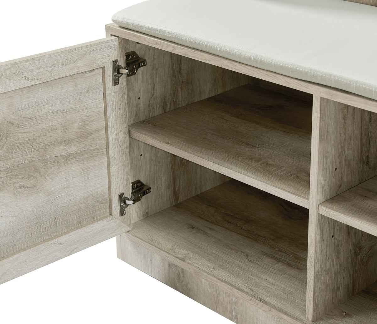 Entryway Hall Tree with Storage Bench, Wooden Coat Rack with Sponge Pad and 4 Dual Hooks - Product image 16