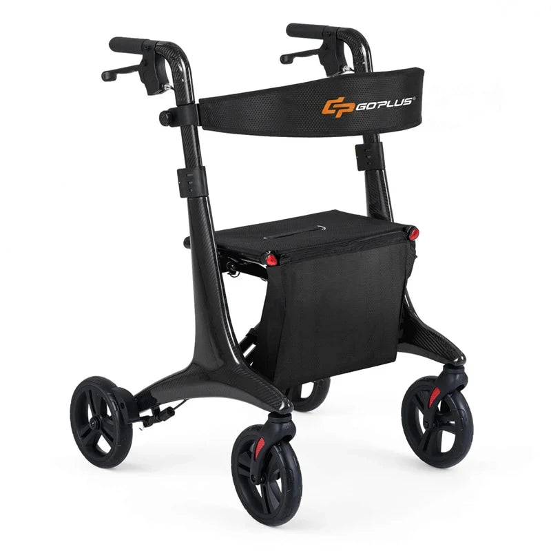 Ultralight Carbon Fiber Rollator Walker for Seniors, Foldable Rolling Walker with Seat, 8" Wheels - Product image 2