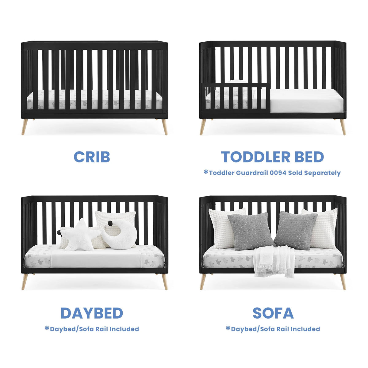 Essex 4-in-1 Convertible Baby Crib with Toddler Mattress - Product image 9