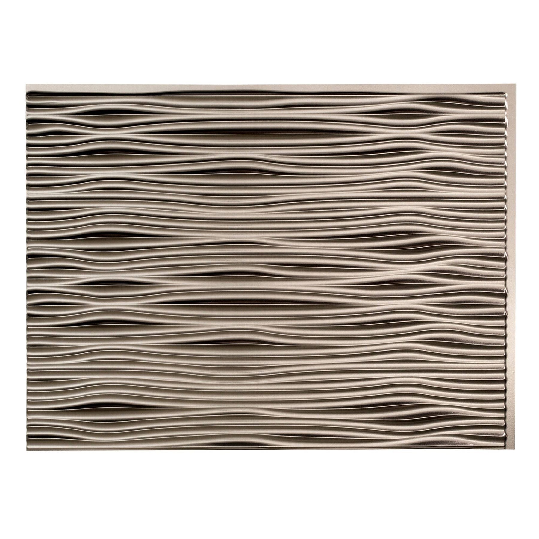 Fasade Waves Brushed Nickel 15-square Foot Backsplash Kit - Product image 1