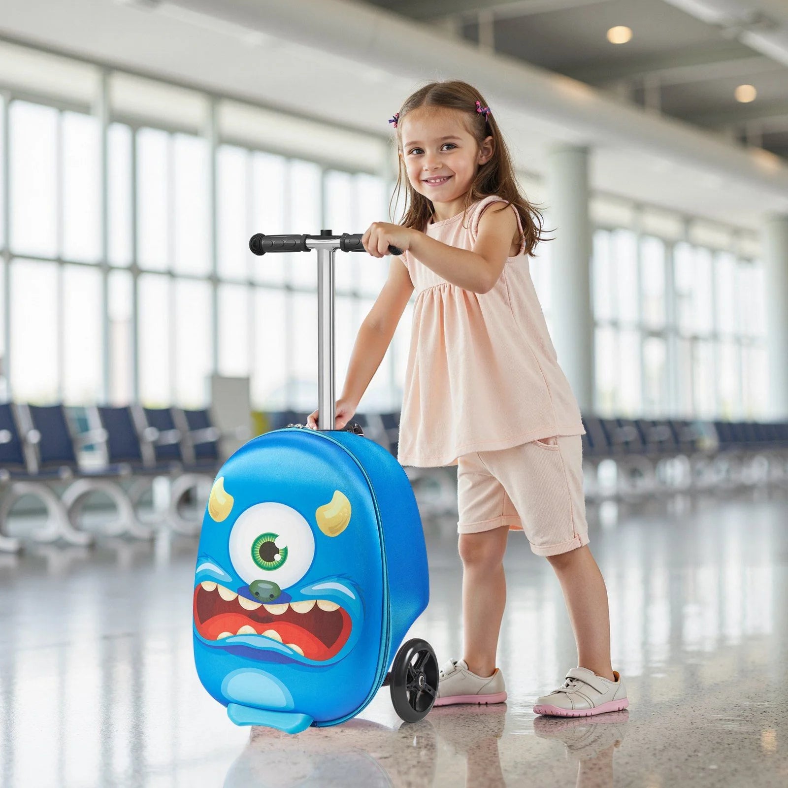 VEVOR Ride - on Luggage 20 - Inch Kids Scooter Suitcase with Flash Wheels Blue - Product image 8