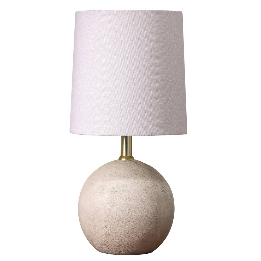 Mainstays Mini Light Wood-Textured Table Lamp, 12.75" H